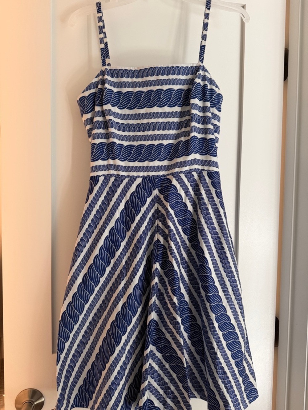 Vineyard Vines Blue & White Striped Rope-Print Sundress
